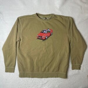 Patina Research MF DOOM Mercedes Benz Graphic Sweatshirt Tan XL Hip Hop Rap